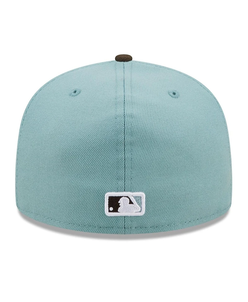 Men's New Era Light Blue, Brown San Francisco Giants 2002 World Series Beach Kiss 59FIFTY Fitted Hat