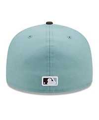 Men's New Era Light Blue, Brown San Francisco Giants 2002 World Series Beach Kiss 59FIFTY Fitted Hat