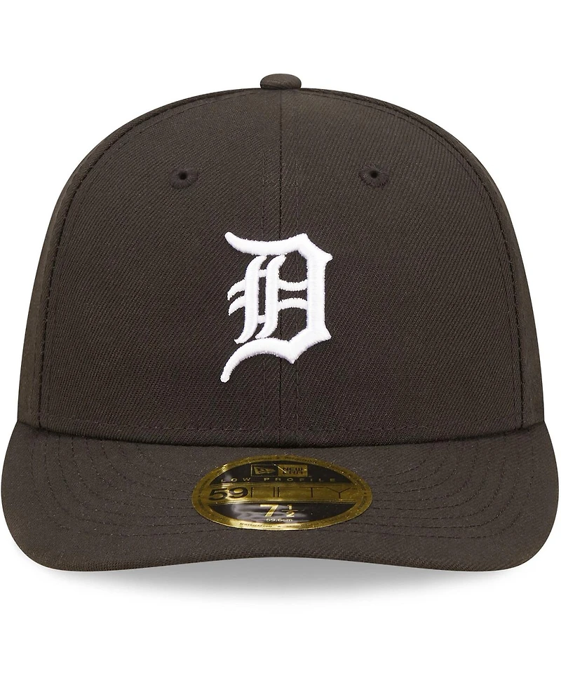 Men's New Era Detroit Tigers Black, White Low Profile 59FIFTY Fitted Hat