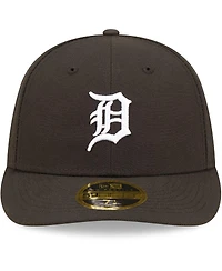 Men's New Era Detroit Tigers Black, White Low Profile 59FIFTY Fitted Hat