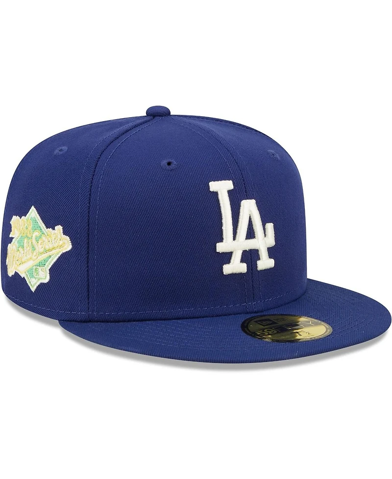 Men's New Era Royal Los Angeles Dodgers 1988 World Series Champions Citrus Pop Uv 59FIFTY Fitted Hat