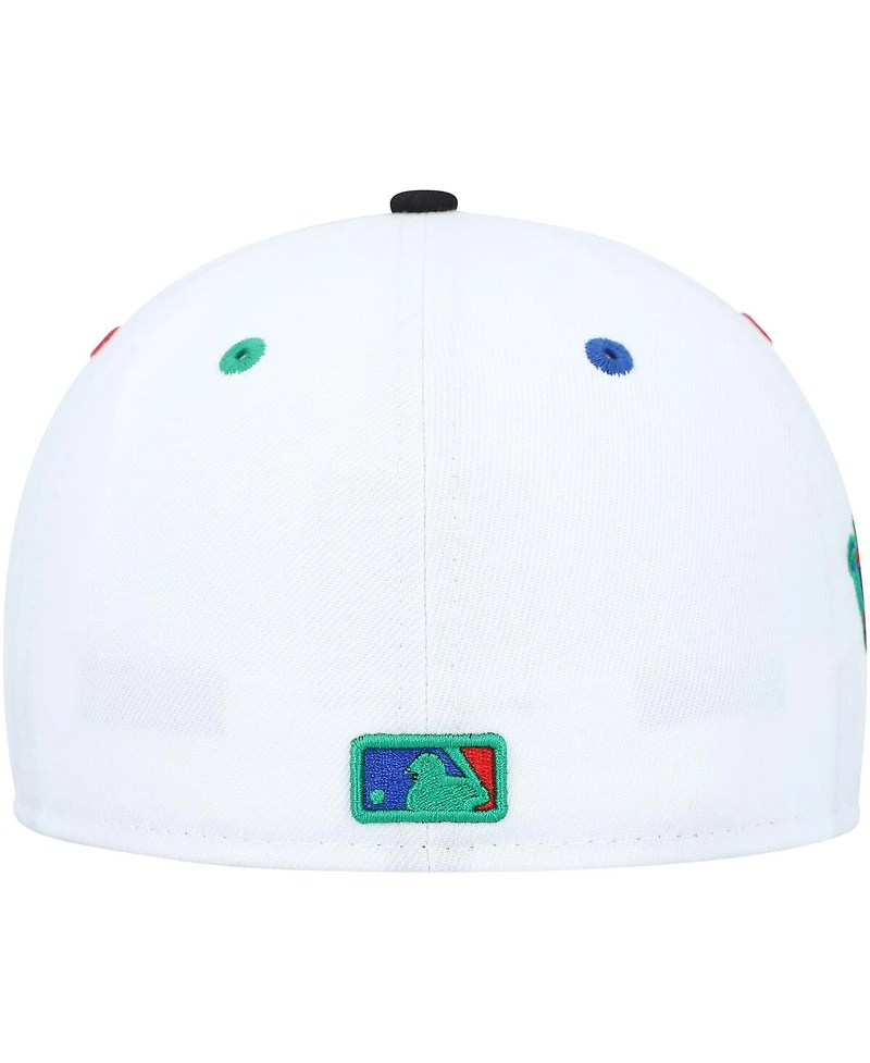 Men's New Era White, Black Detroit Tigers 2005 Mlb All-Star Game Primary Eye 59FIFTY Fitted Hat