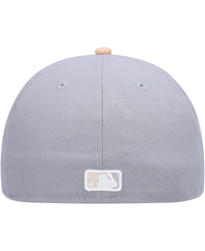 Men's New Era Gray, Peach San Francisco Giants 2007 Mlb All-Star Game Purple Undervisor 59FIFTY Fitted Hat
