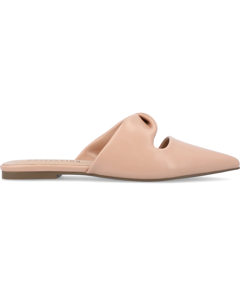 Journee Collection Women's Enniss Twist Cutout Pointed Toe Mules