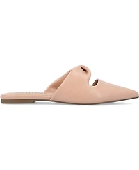 Journee Collection Women's Enniss Twist Cutout Pointed Toe Mules