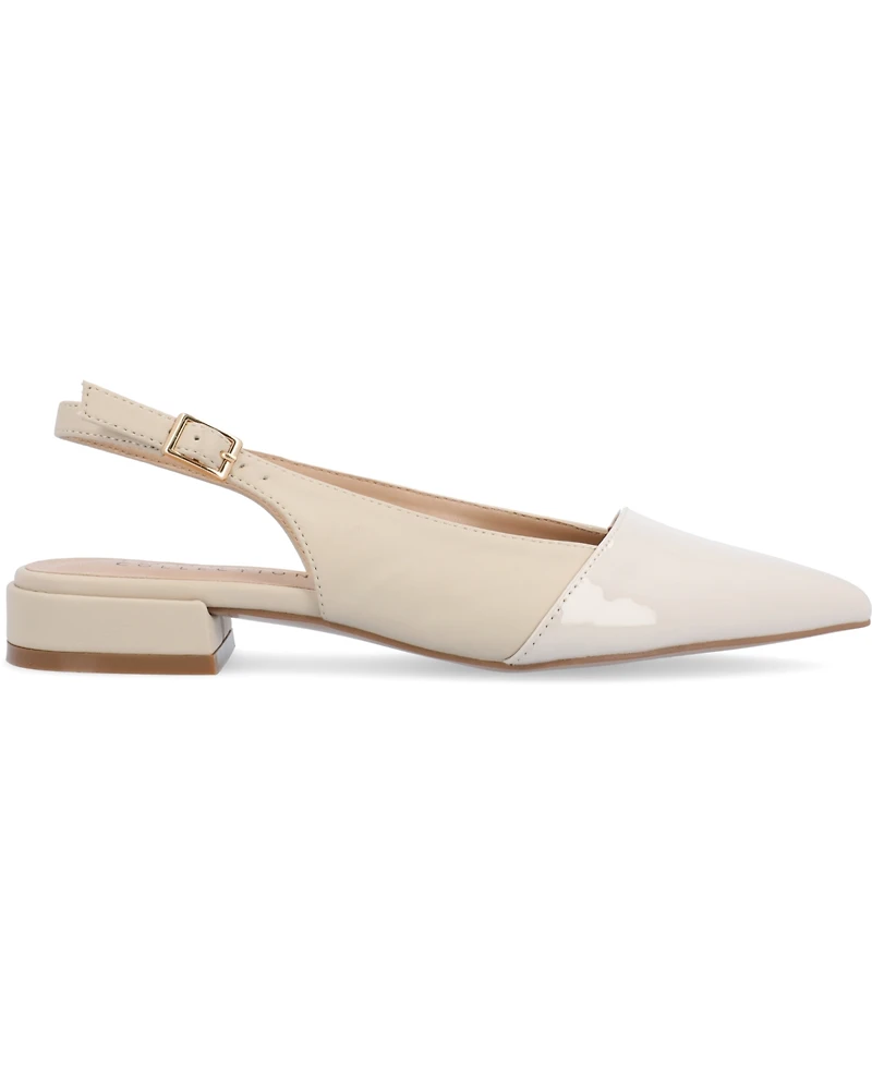Journee Collection Women's Bertie Two Tone Slingback Flats
