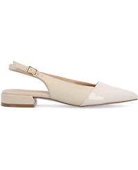 Journee Collection Women's Bertie Two Tone Slingback Flats