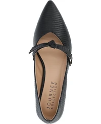 Journee Collection Women's Cait Bow Mary Jane Pointed Toe Flats