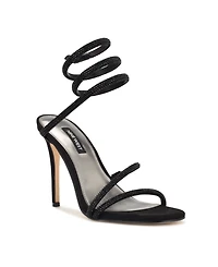 Nine West Women's Maskil Ankle Wrap Heeled Dress Sandals