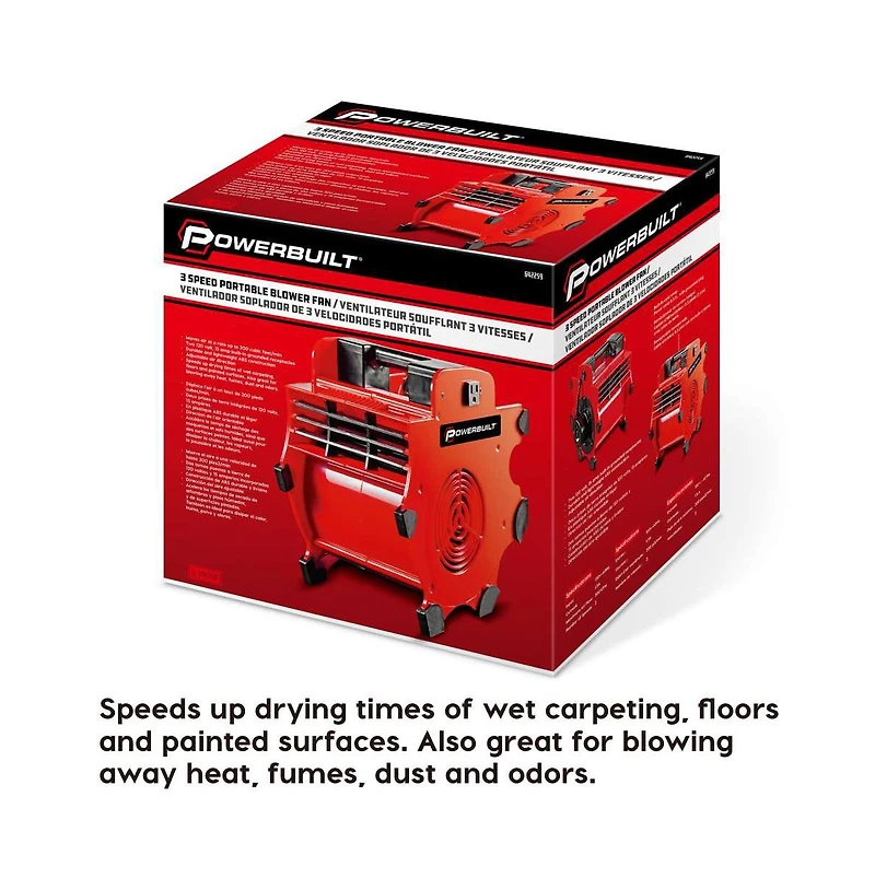 Powerbuilt 3 Speed Portable Blower Dryer Fan