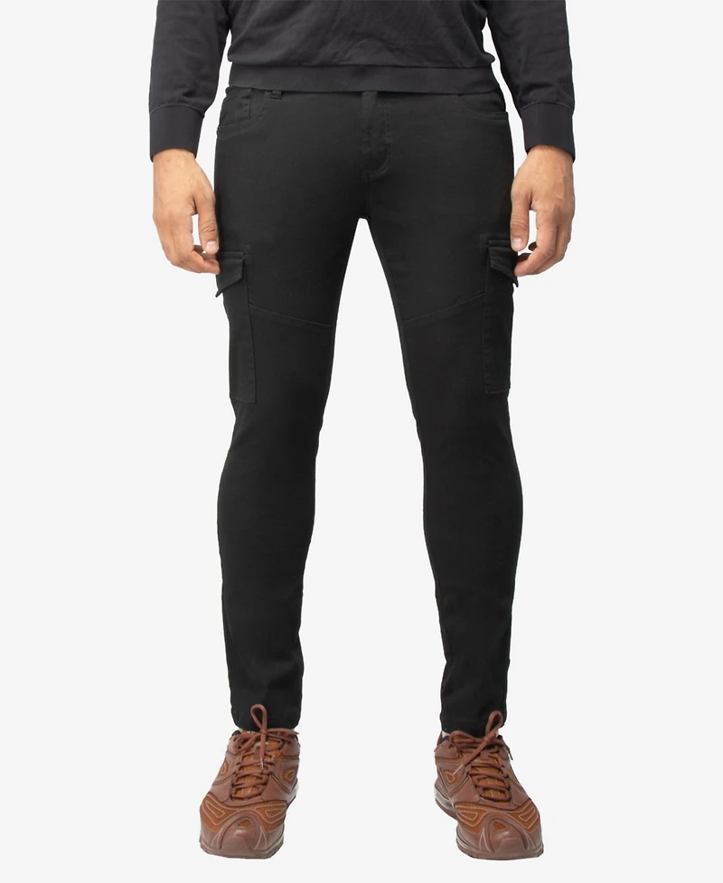 X-Ray Men's Slim Fit Commuter Chino Pant with Cargo Pockets