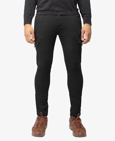 X-Ray Men's Slim Fit Commuter Chino Pant with Cargo Pockets