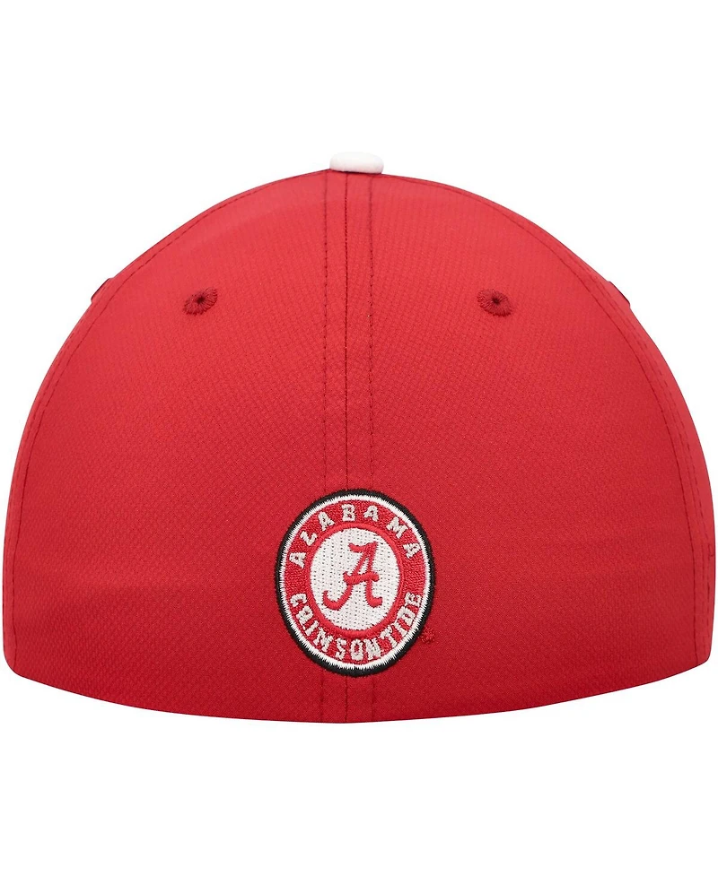 Men's Top of the World White, Crimson Alabama Tide Iconic Flex Hat