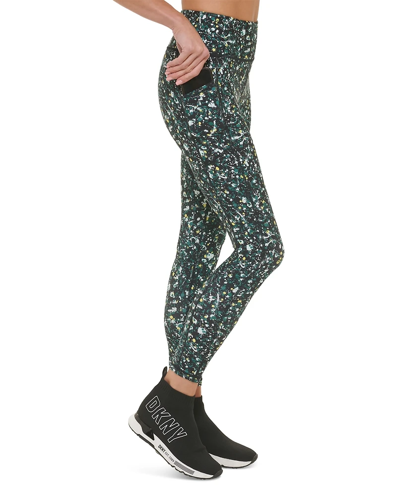 Dkny Sport Printed High-Waist 7/8 Leggings