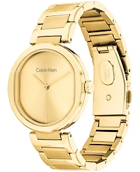 Calvin Klein Women's 2-Hand Gold-Tone Stainless Steel Bracelet Watch 36mm