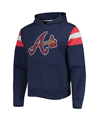 Men's '47 Brand Navy Atlanta Braves Premier Nico Pullover Hoodie