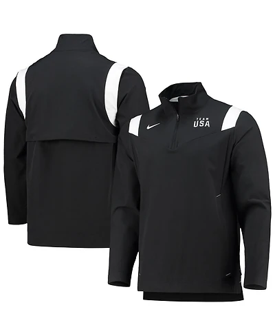 Men's Nike Black Team Usa On-Field Quarter-Zip Jacket