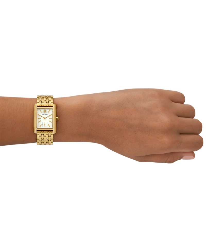 Tory Burch Women's Eleanor Gold-Tone Stainless Steel Bracelet Watch 34mm