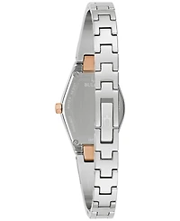 Bulova Women's Modern Gemini Diamond Accent Stainless Steel Bangle Bracelet Watch 23mm