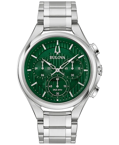 Bulova Men's Chronograph Curv Stainless Steel Bracelet Watch 44mm