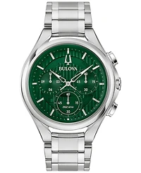 Bulova Men's Chronograph Curv Stainless Steel Bracelet Watch 44mm