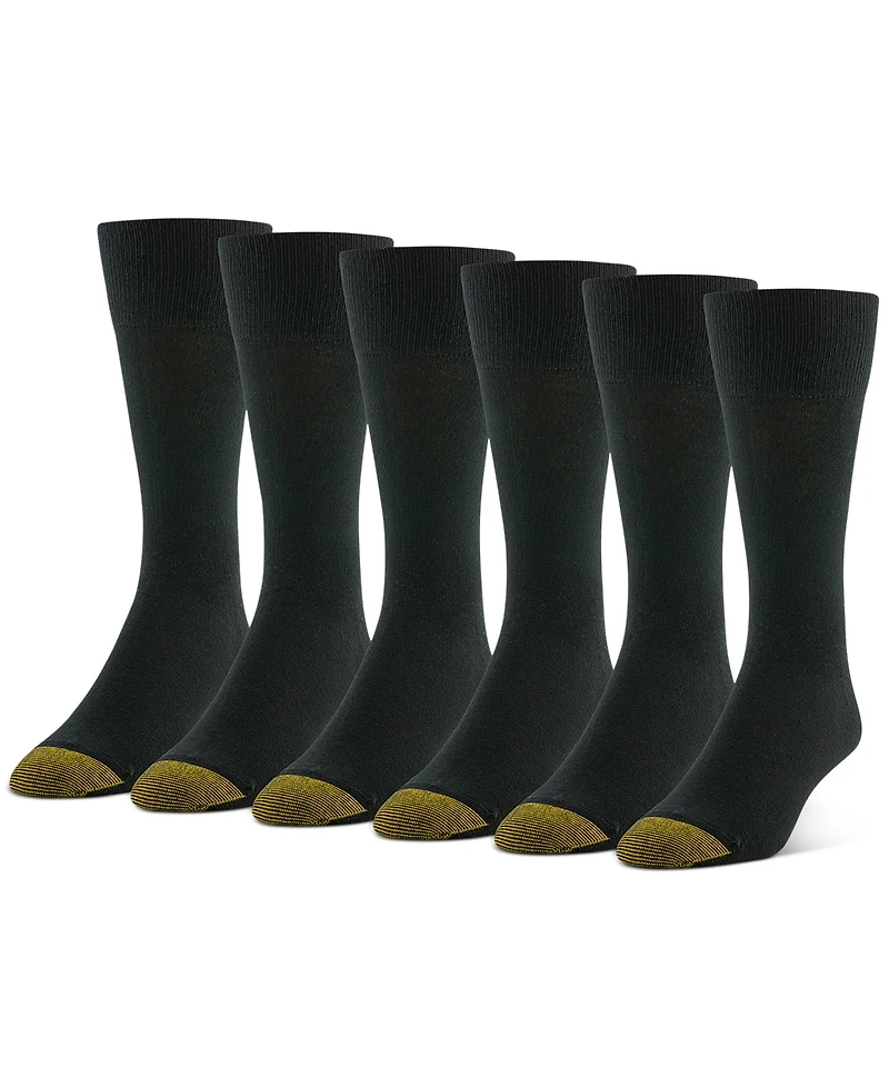 Gold Toe Men's Cambridge 6-Pk. Solid Crew Socks