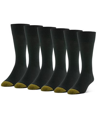 Gold Toe Men's Cambridge 6-Pk. Solid Crew Socks