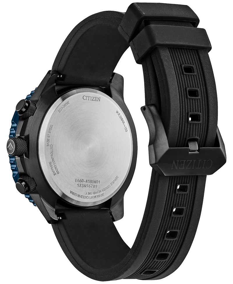 Citizen Eco-Drive Men's Chronograph Promaster Sky Black Strap Watch 46mm