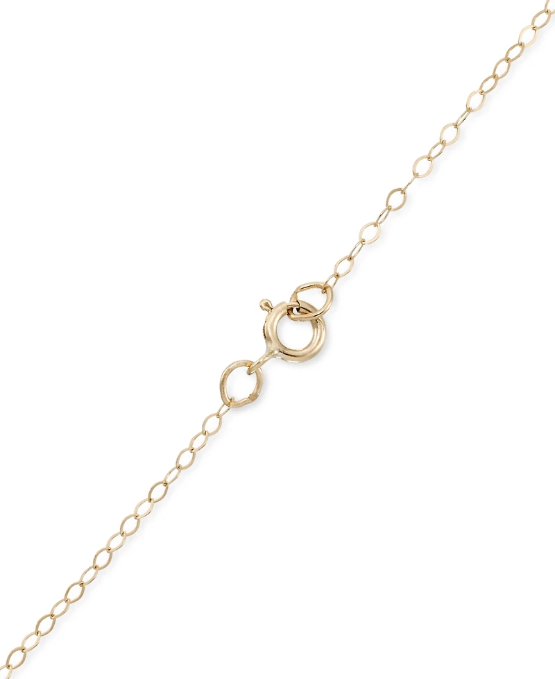 Crystal Pave Cross 18" Pendant Necklace in 10k Gold