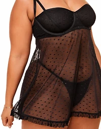 Adore Me Plus Size Aubrey Unlined Babydoll Lingerie