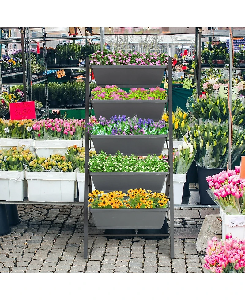 4 Ft Vertical Raised Garden Bed 5-Tier Planter Box
