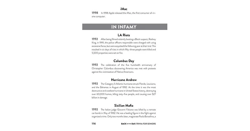 Back in the Day Trivia for Seniors: Facts and Trivia from History and Pop Culture to Keep Your Mind Sharp and Boost Your Memory by Andrew Thompson
