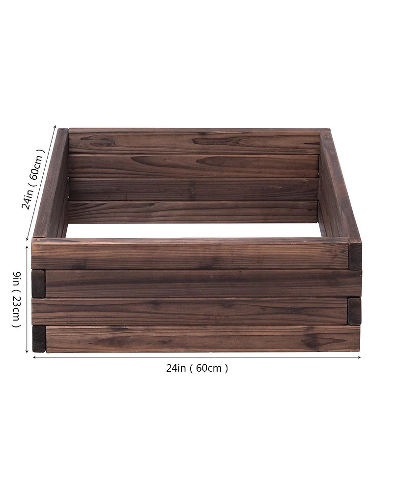 Square Raised Garden Bed Flower Vegetables Seeds Planter Kit Elevated Box