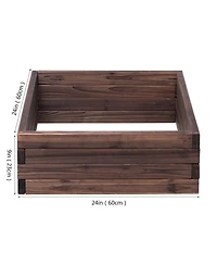 Square Raised Garden Bed Flower Vegetables Seeds Planter Kit Elevated Box