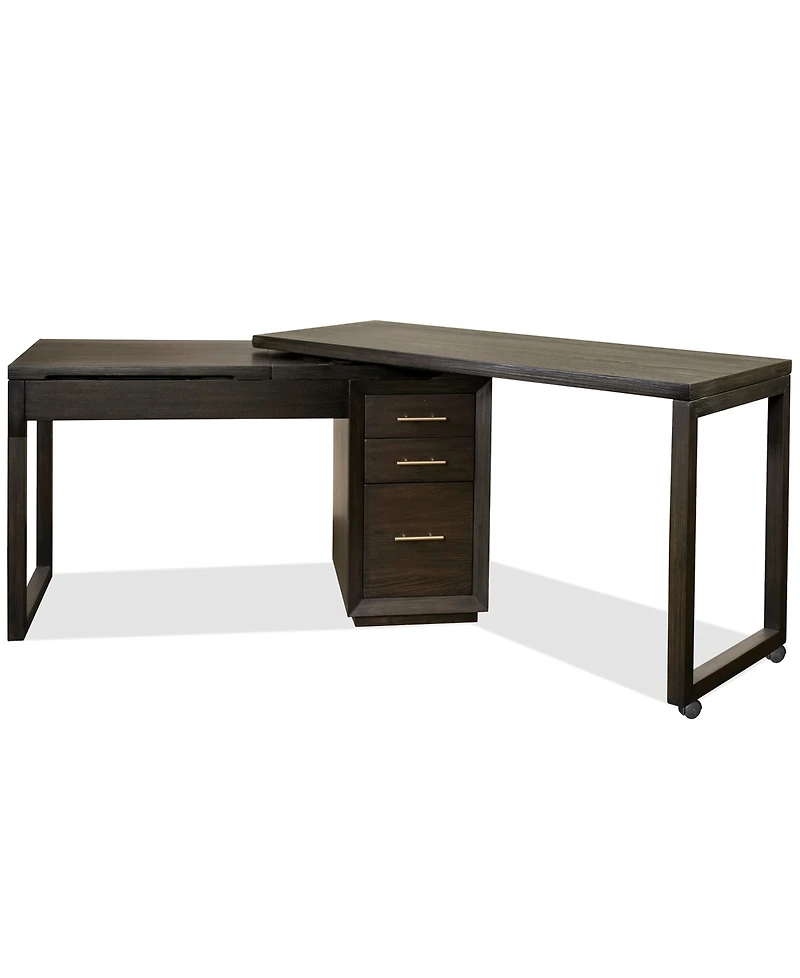 Prelude 56" Wood Swivel Lift Top L-shaped Desk
