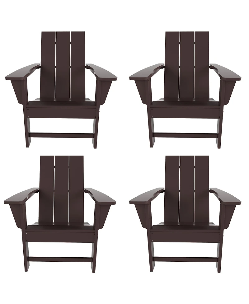 WestinTrends Modern Outdoor Folding Adirondack Chair (Set of 4)