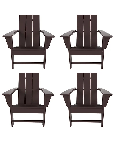 WestinTrends Modern Outdoor Folding Adirondack Chair (Set of 4)