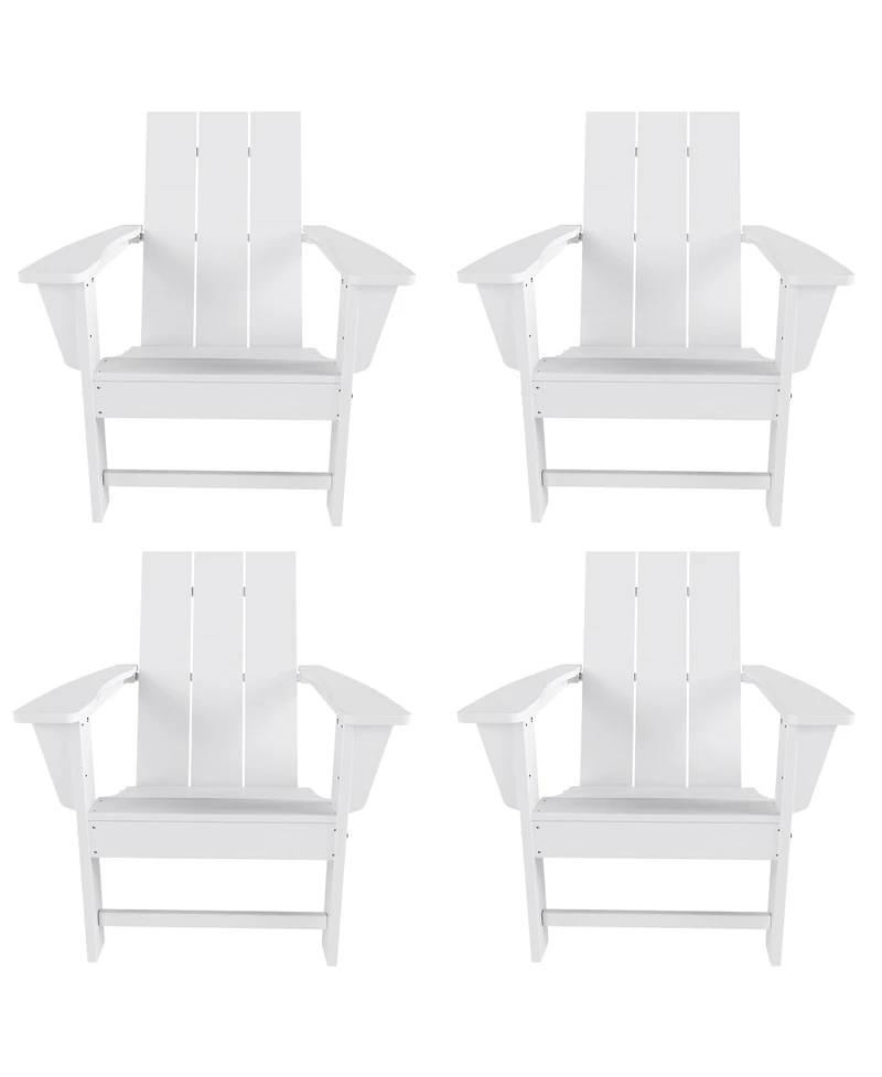 WestinTrends Modern Outdoor Folding Adirondack Chair (Set of 4)