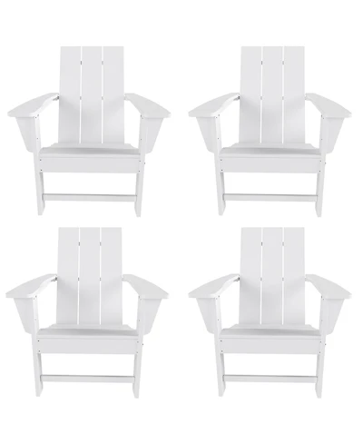 WestinTrends Modern Outdoor Folding Adirondack Chair (Set of 4)