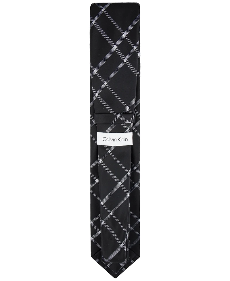 Calvin Klein Men's Stitch Plaid Tie