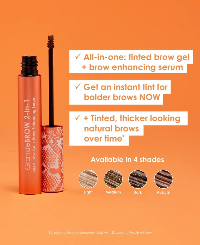 Grande Cosmetics GrandeBROW 2-In-1 Tinted Brow Gel + Enhancing Serum