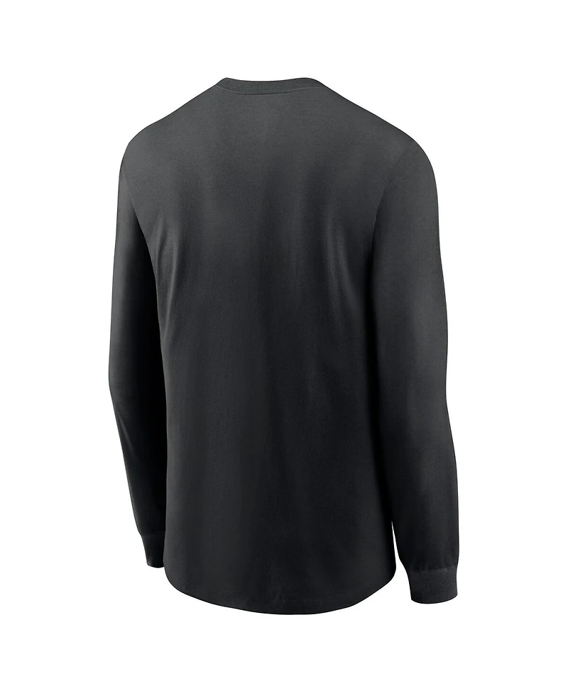 Men's Nike Black Cincinnati Bengals 2022 Afc North Division Champions Locker Room Trophy Collection Long Sleeve T-shirt