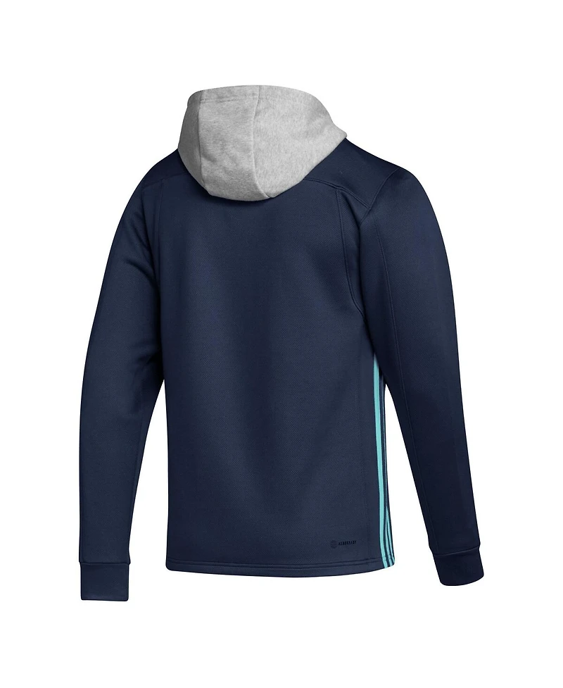 Men's adidas Deep Sea Blue Seattle Kraken Skate Lace Team Pullover Hoodie