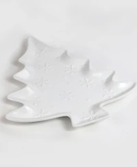 Euro Ceramica Winterfest Tree Platter