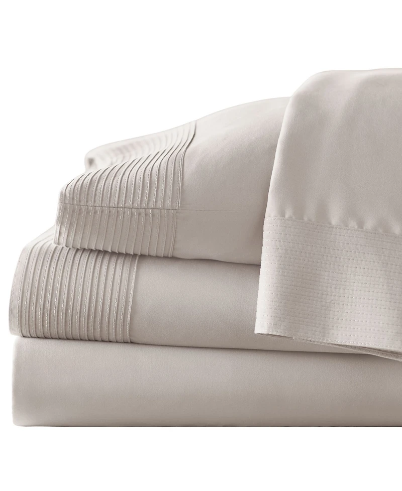 Southshore Fine Linens Classy Pleated 21" Extra Deep Pocket Sheet Set, Queen