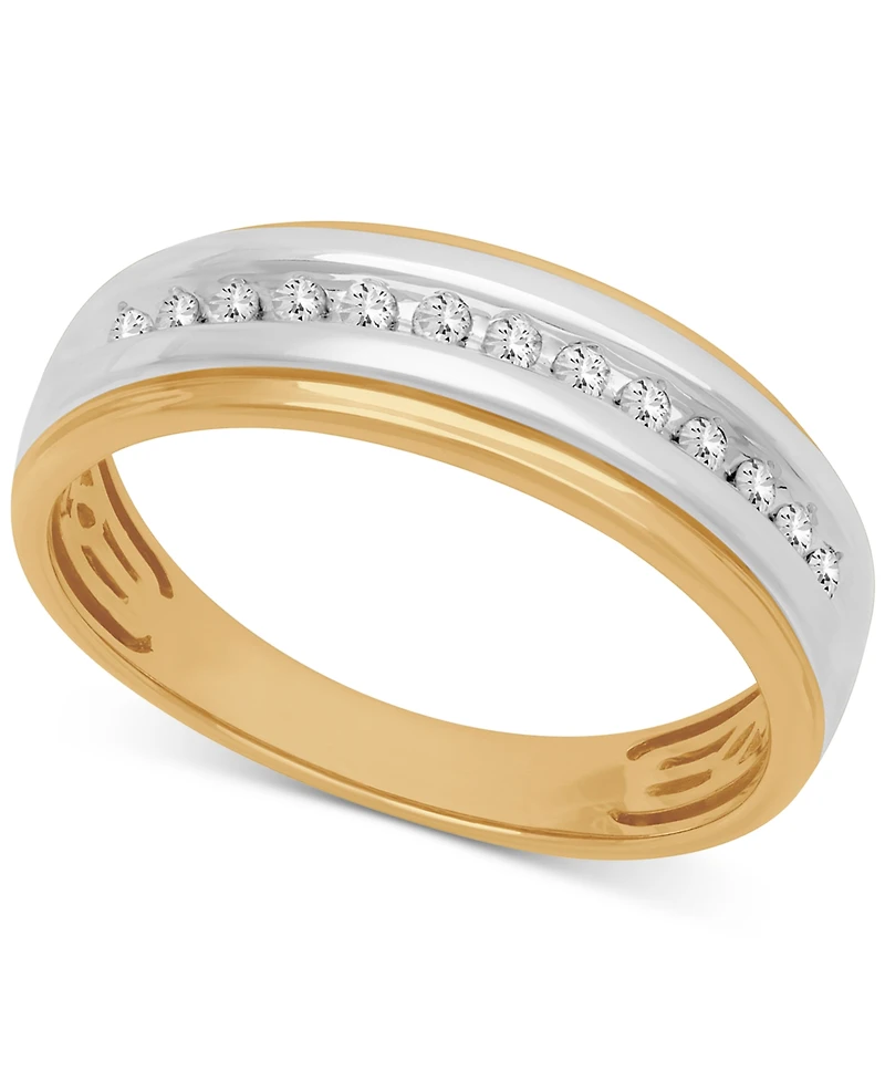 Men's Diamond Wedding Band (1/6 ct. t.w.) 14k Gold