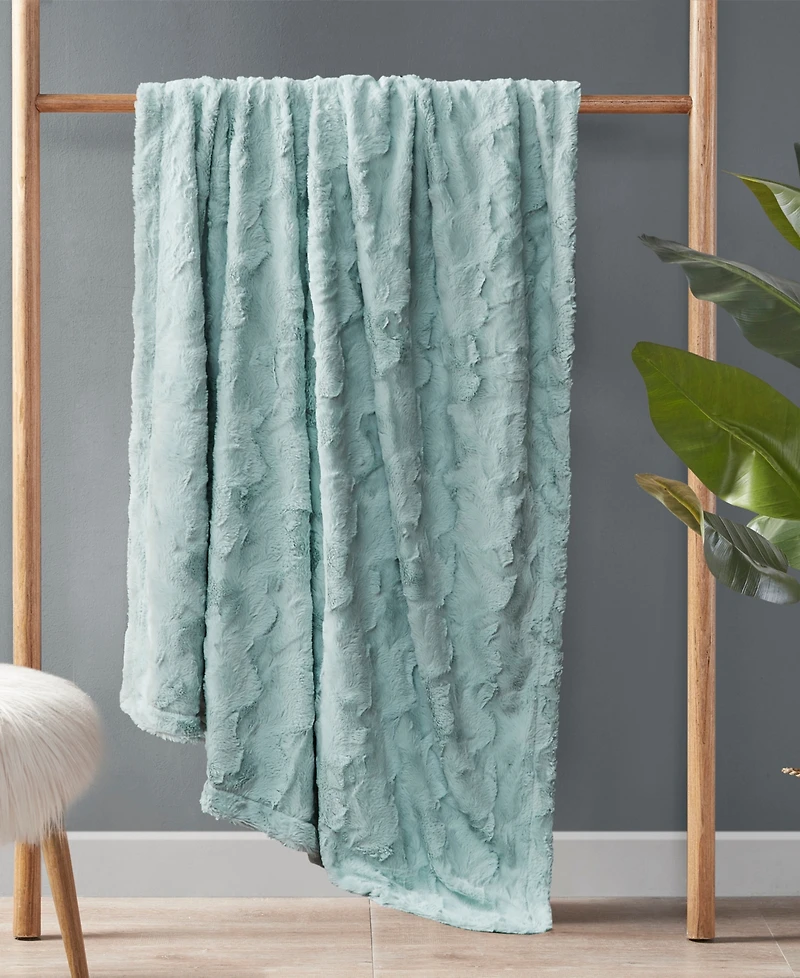 Madison Park Zuri Faux-Fur Throw