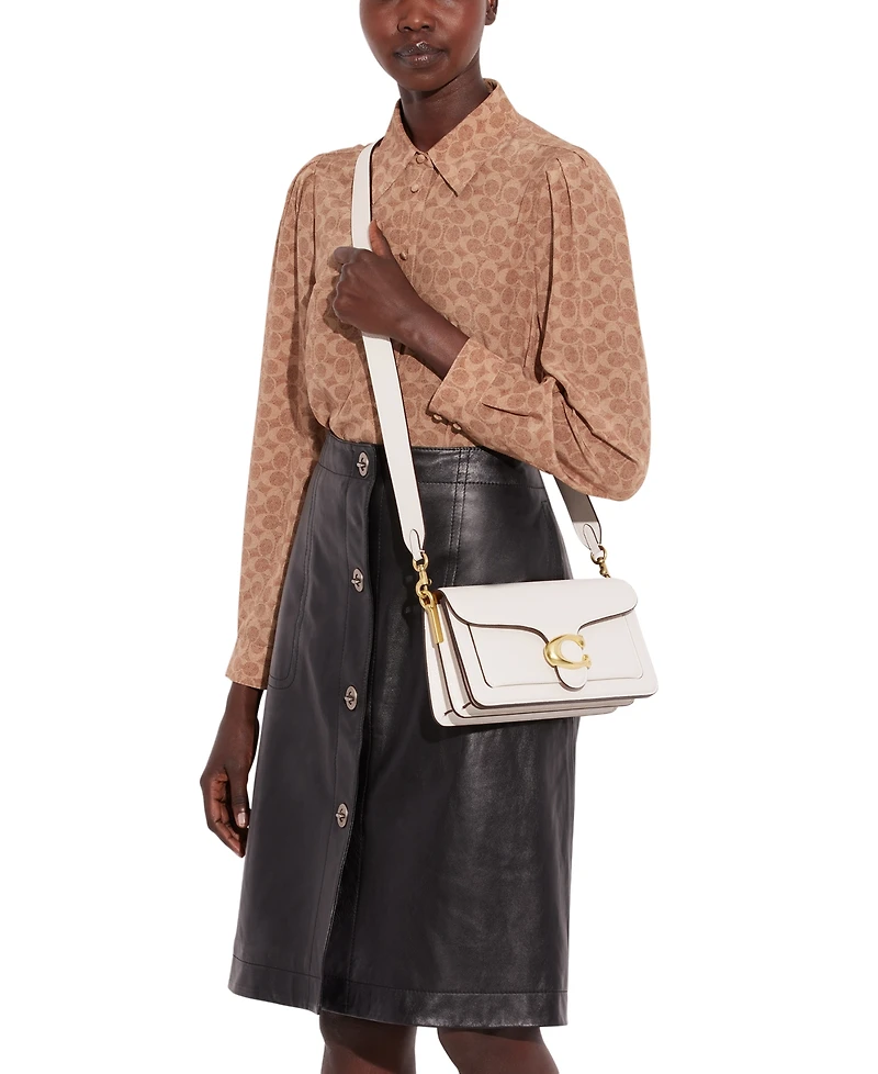 Coach Tabby Medium Polished Pebble Leather Shoulder Bag 26