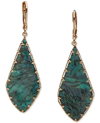 lonna & lilly Gold-Tone Flat Color Stone Drop Earrings