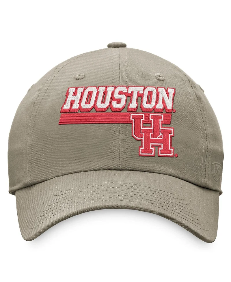 Men's Top of the World Khaki Houston Cougars Slice Adjustable Hat